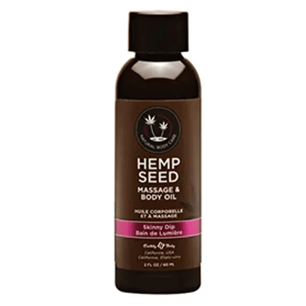 Earthly Body Hemp Seed Massage Oil Skinny Dip