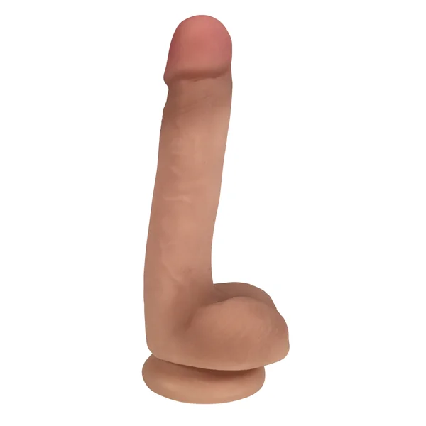 Easy Riders 7 Inch Dual Density Dildo With Balls – Flesh