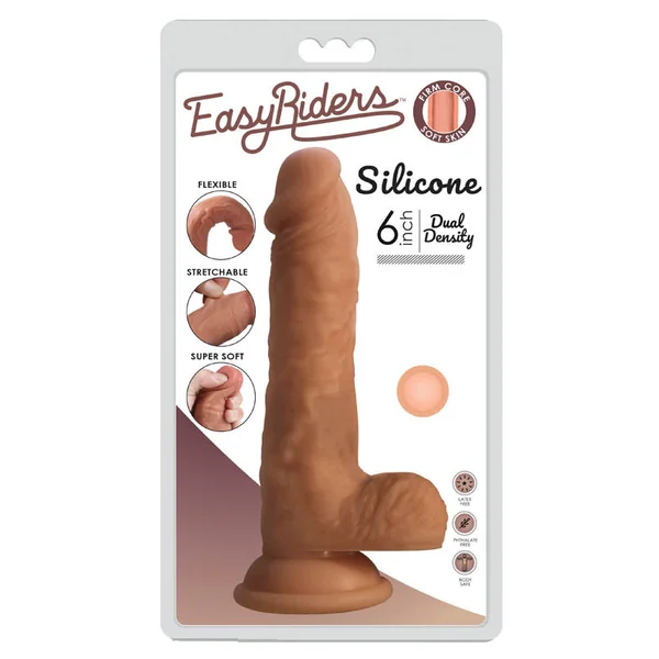 Easy Riders Dual Density Silicone Dong With Balls