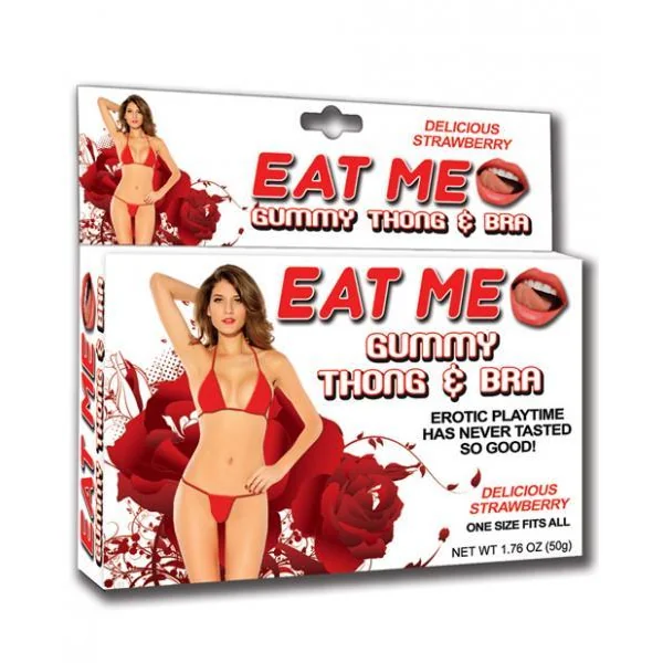 Eat Me Gummy Thong & Bra Strawberry