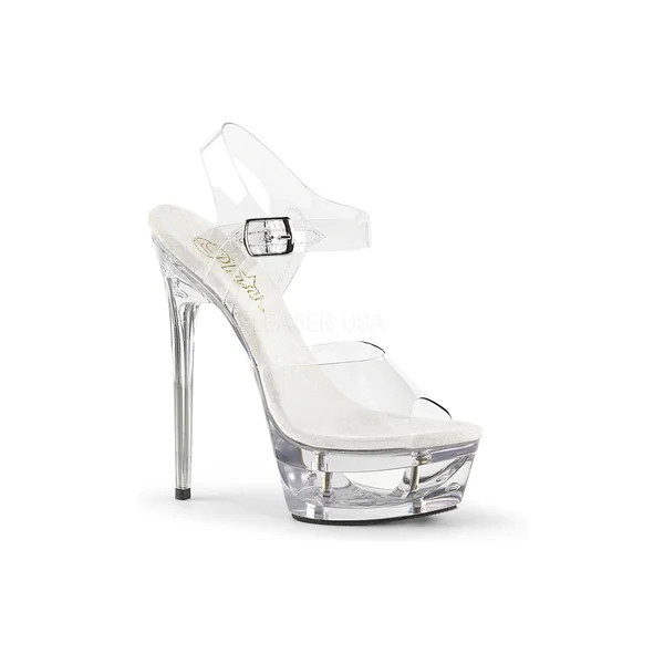 ECLIPSE-608 Platform Sandal | Clear Vinyl