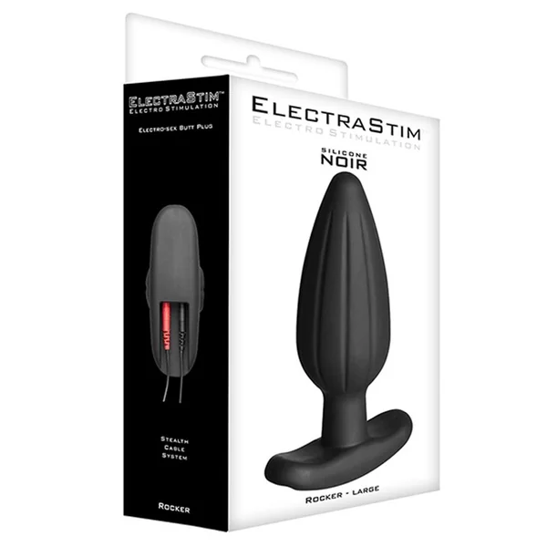 ElectraStim Rocker Silicone Noir Butt Plug Black Large