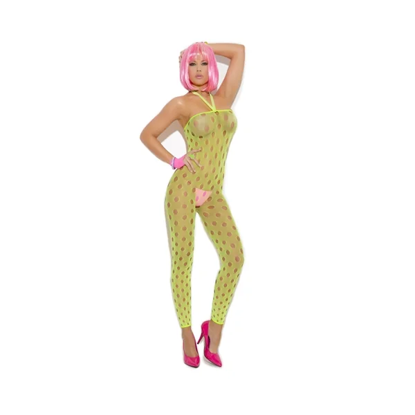 Elegant Moments Footless Body Stocking Chartreuse