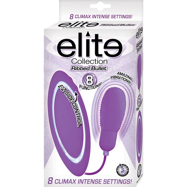 Elite Collection Ribbed Bullet 2 Inch Purple