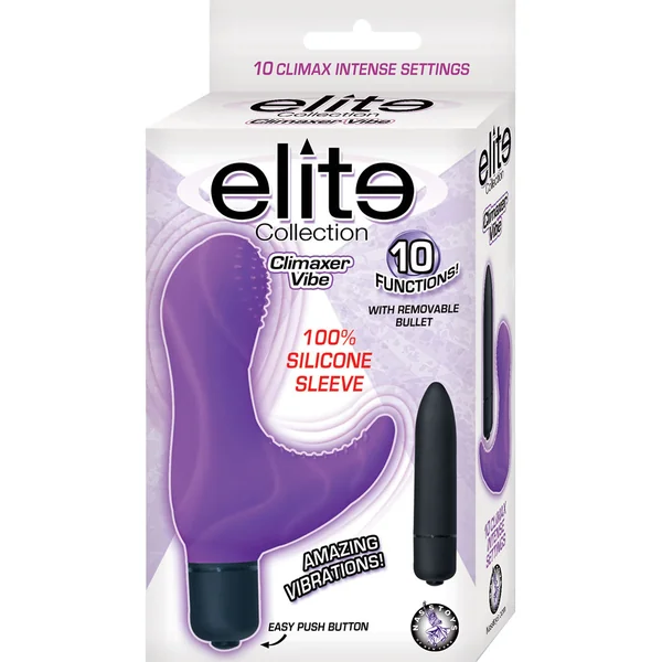 Elite Collection Silicone Climaxer Vibe Purple 3.5 Inch