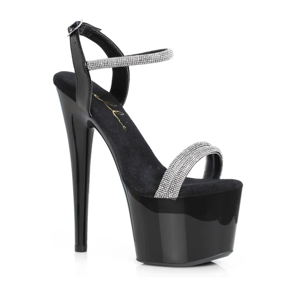 Ellie 709-AURELLI 7" Rhinestone Strap Sandal