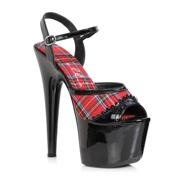 Ellie 709-BRITNEY 7" Plaid Sandal