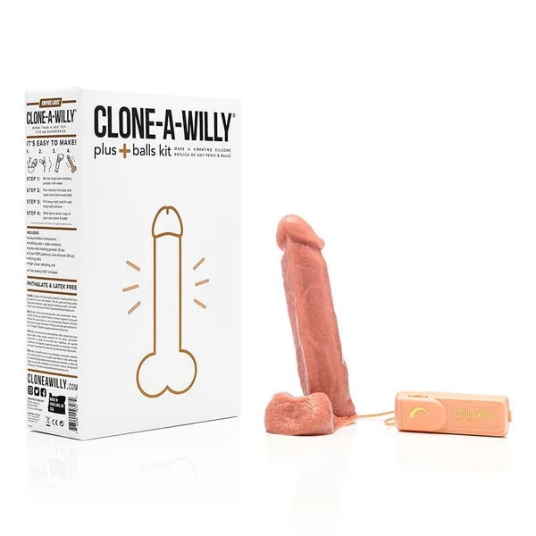 Empire Labs Vibrating Clone-A-Willy with Balls Medium Tone