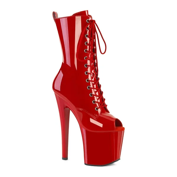 ENCHANT-1041 Red Patent Ankle Boot