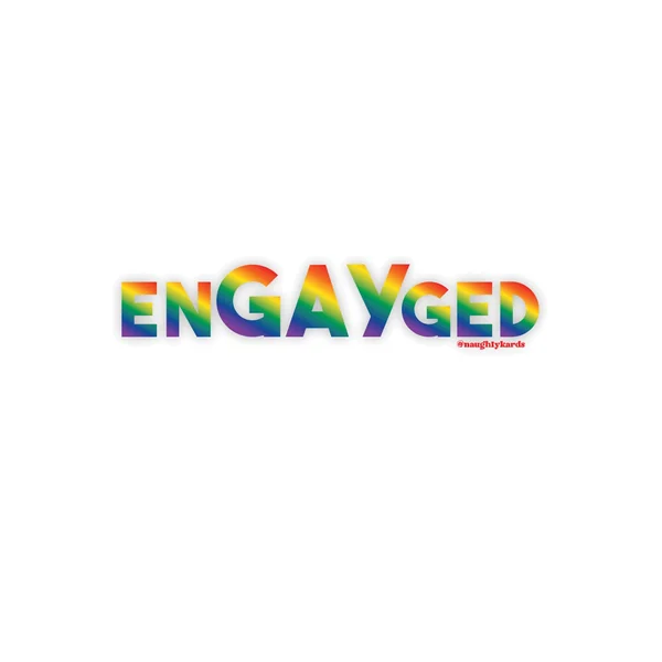 Engayged Naughty Sticker - Pack of 3