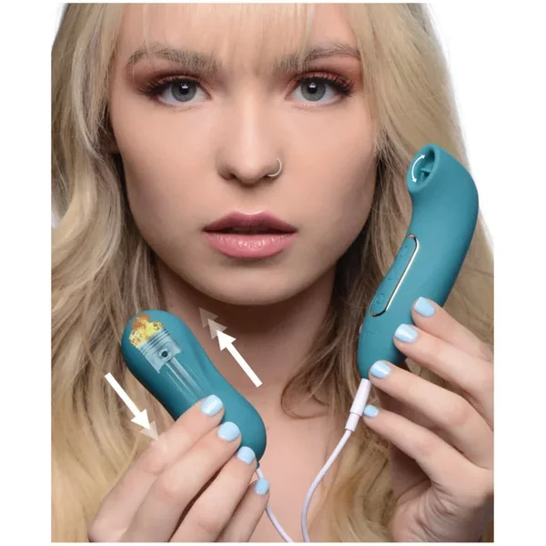 Entwined Silicone Thumping Egg and Licking Clitoral Stimulator