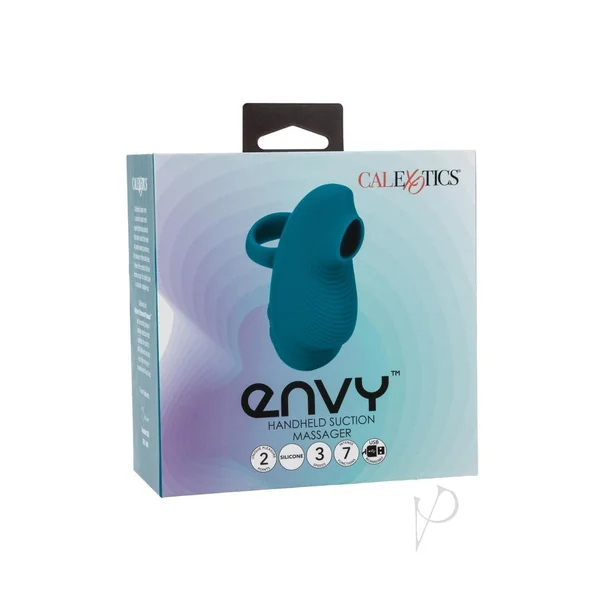 Envy Handheld Suction Rechargeable Silicone Clitoral Massager - Blue