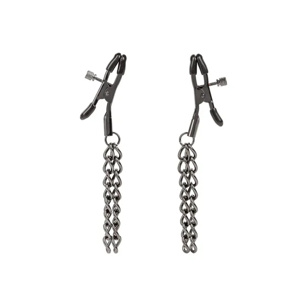 Euphoria Collection Chain Nipple Clamps – Black