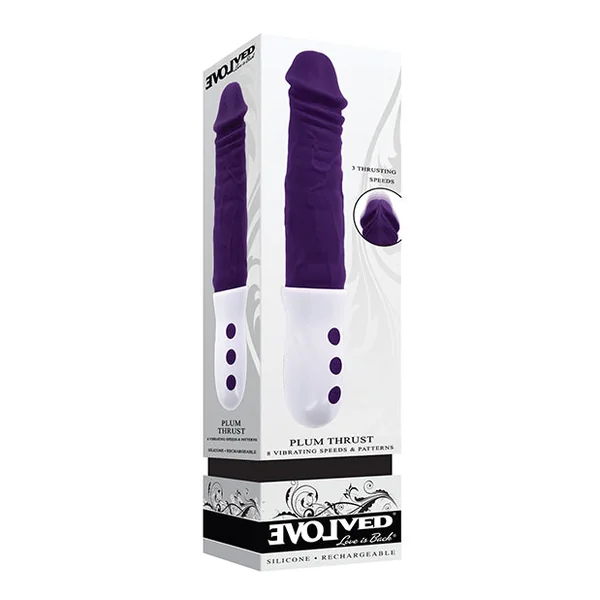 Evolved Plum Thrust Realistic Shaft Vibrator - Purple