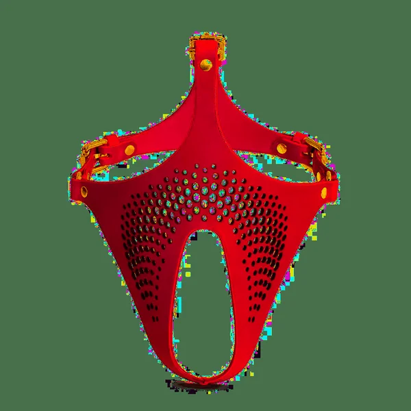 Ex Machina Genuine Leather Mask Red