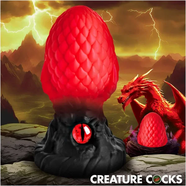 Eye of the Dragon Silicone Butt Plug – Red
