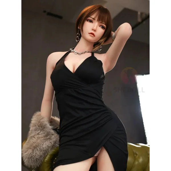 F5889—158cm/5ft2-38kg C Cup Asian Silicone Head TPE Body Sex Doll | SHEDOLL