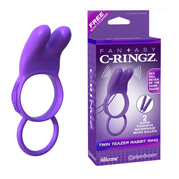 Fantasy C-Ringz Twin Teazer Rabbit Ring - Purple