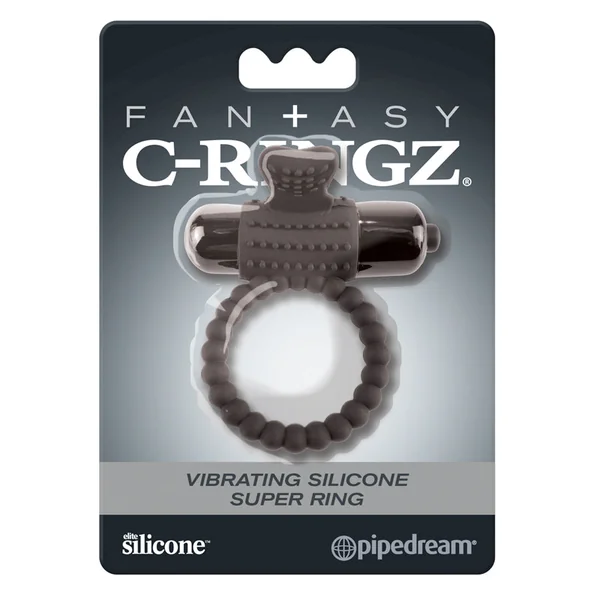 Fantasy C-Ringz Vibrating Silicone Super Ring Black