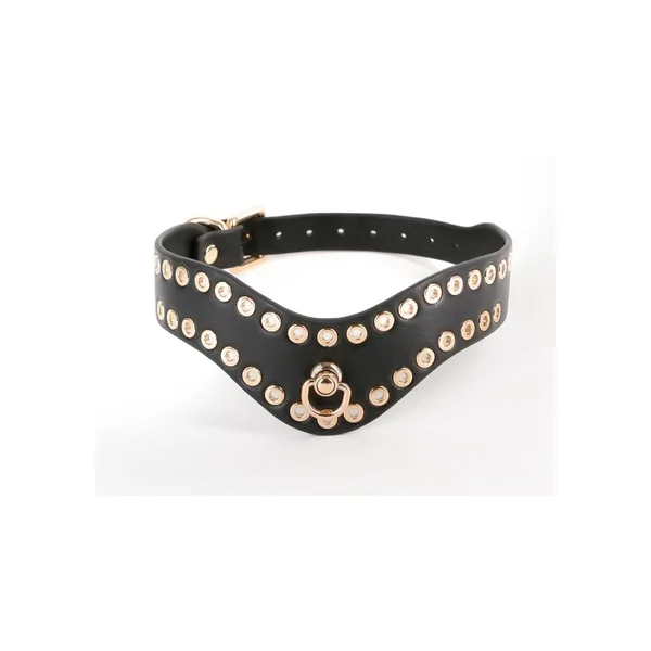 Fetish and Fashion Kali Collar – Black/Gold