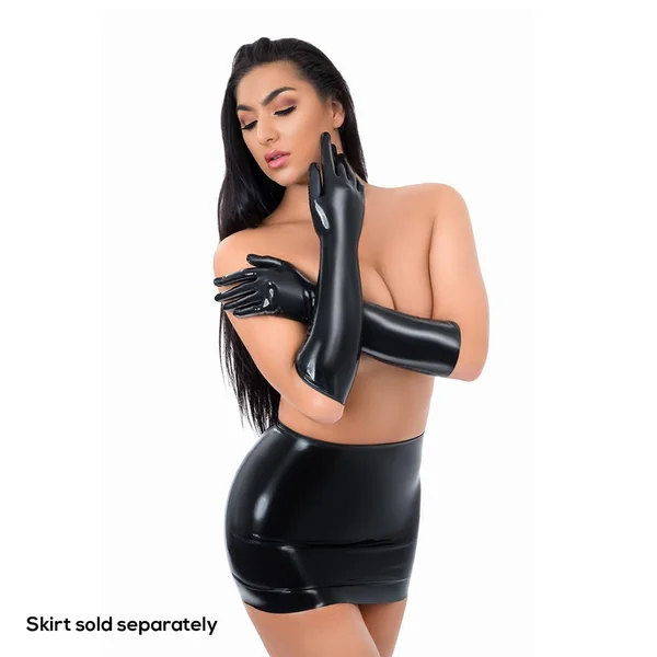 Fetish Clothing: Myu Latex Full Length Glove Black