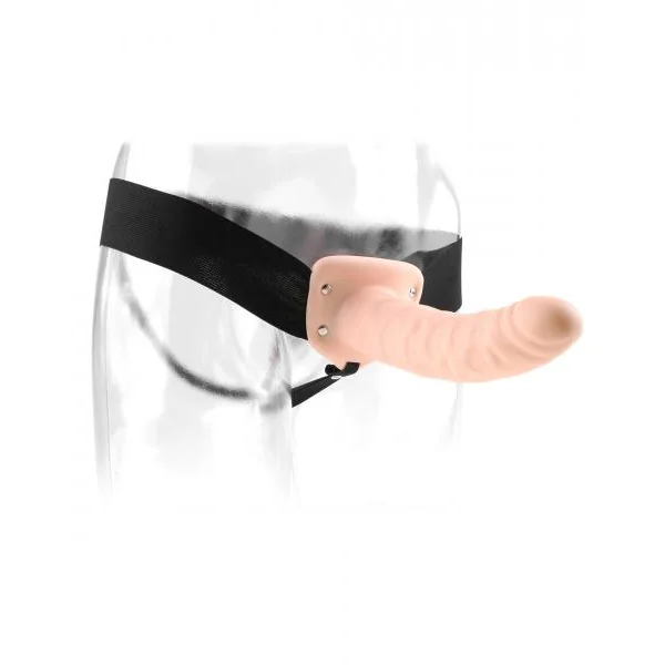 Fetish Fantasy 8 Inches Hollow Strap On Dildo Beige