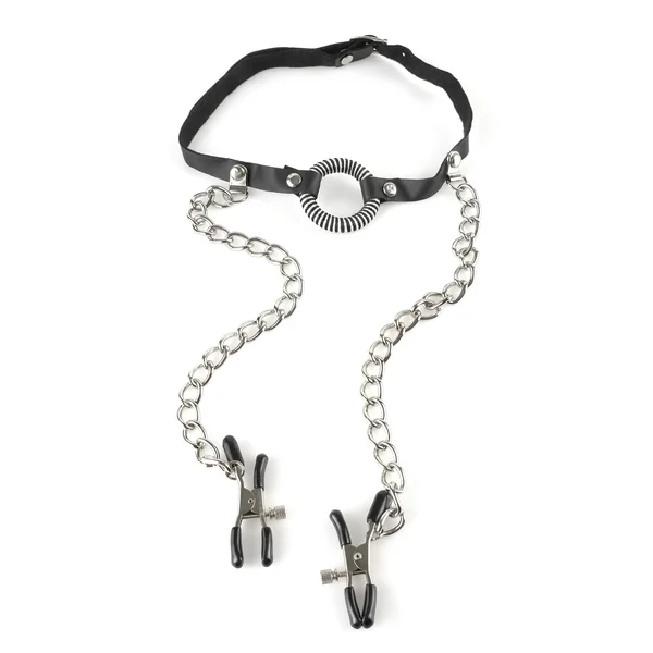 Fetish Fantasy O-ring Gag Nipple Clamps