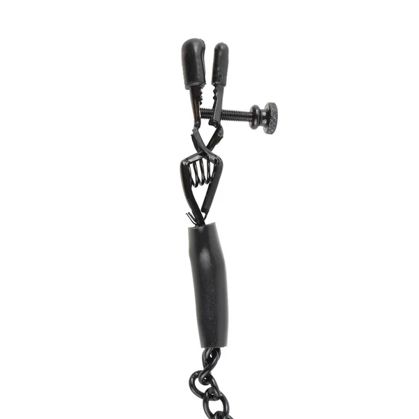Fetish Fantasy Series Adjustable Nipple Chain Clamps – Black