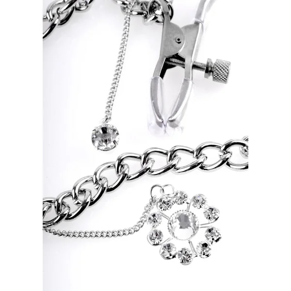 Fetish Fantasy Series Crystal Nipple Clamps – Silver