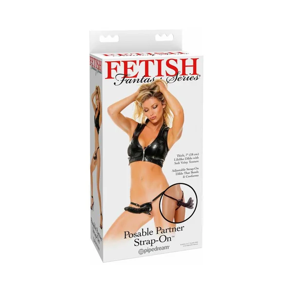 Fetish Fantasy Series Posable Partner Strap-On With 7 in. Dildo Black