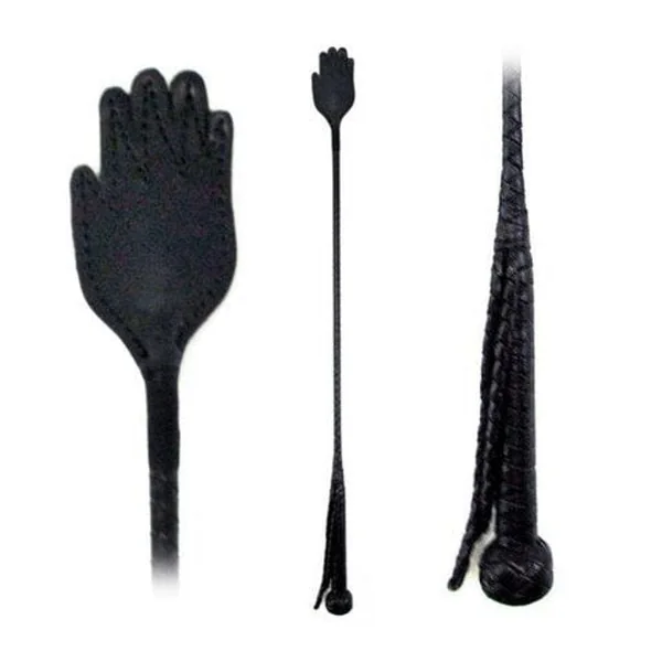 Fetissimo Riding Crop Leather Hand Slap