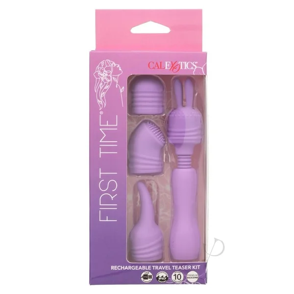 First Time Rechargeable Silicone Travel Teaser Kit - Purple