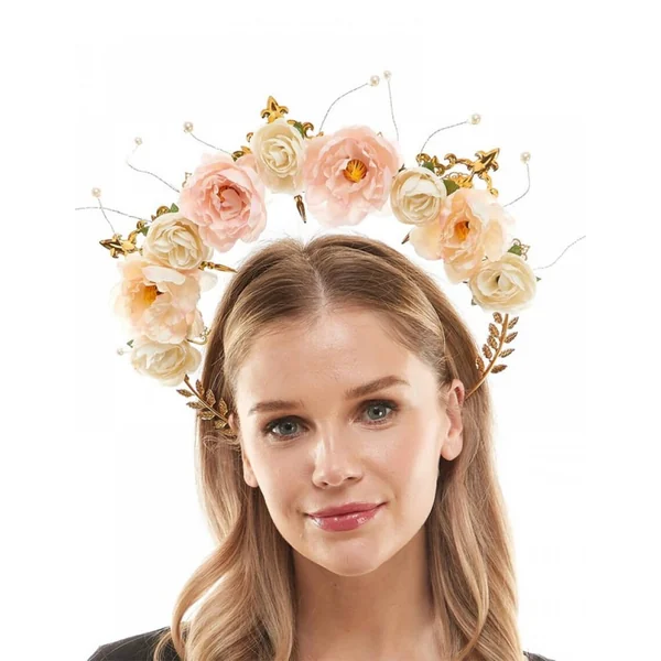 Floating Rose & Laural Wreath Fairy Headband