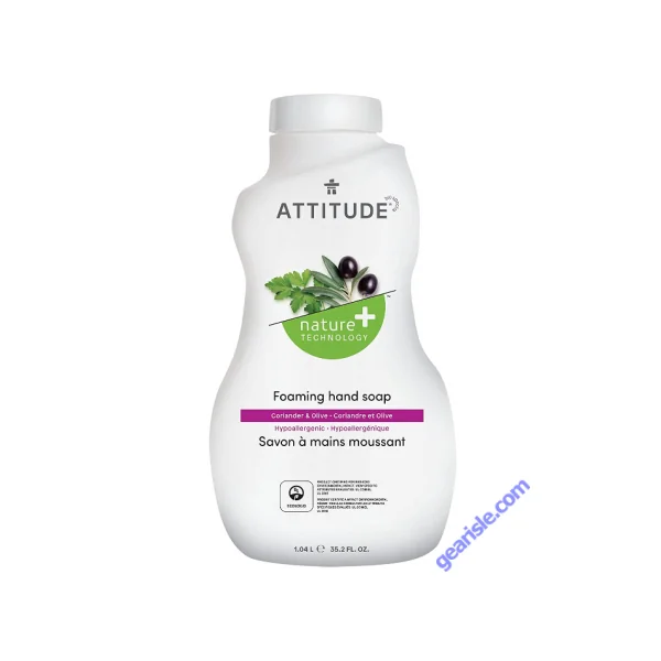 Foaming Hand Soap Refill Coriander Olive 35.2 fl oz Vegan Attitude