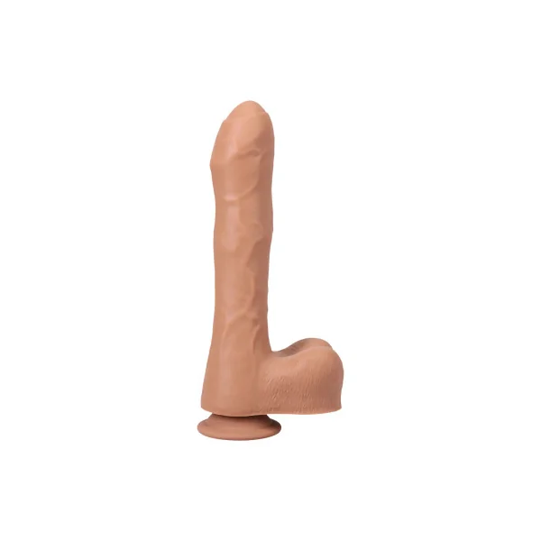 Fort Troff Uncut Thruster Mini Fuck Machine Rechargeable Remote-Controlled Silicone 8.5 Inch Thrusting Dildo, 6.75 Inch Insertable, 2.0 Inch Max Width, Tan