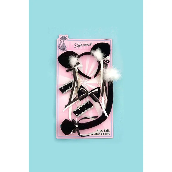 Forum Novelties - Sophisticat Cat Costume Set - Black/White