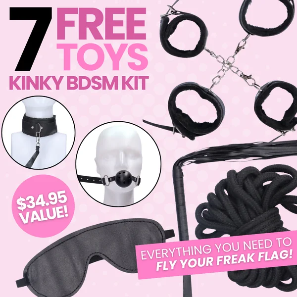 FREE 7 Piece Kinky Couples Bondage Kit - Explore BDSM Fantasies