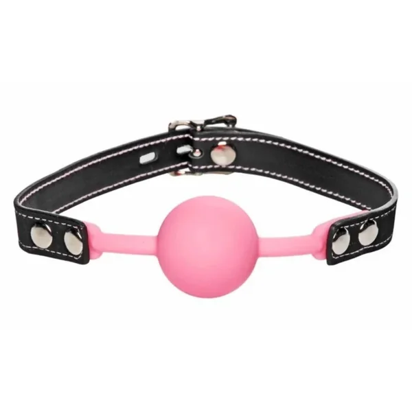 Frisky Glow Gag Glow in the Dark Silicone Ball Gag Pink