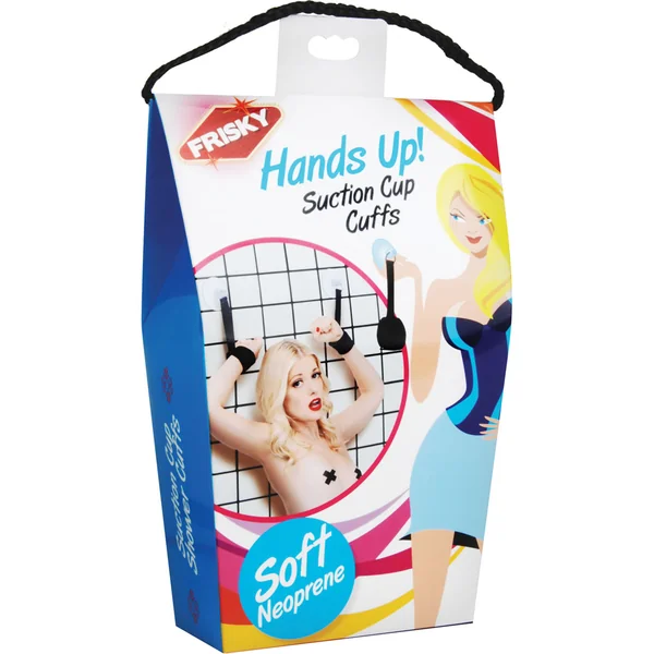 Frisky Hands Up Suction Cup Wrist Restraints Black