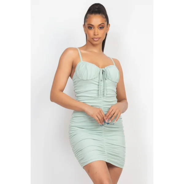 Front Ruched Mini Dress