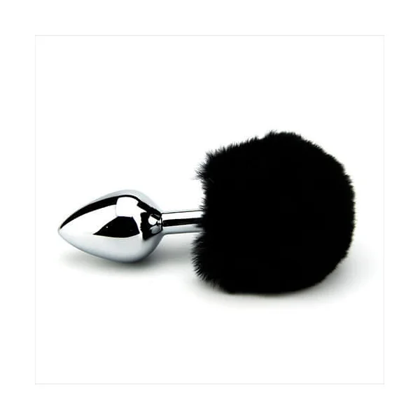 Furry Fantasy Black Bunny Tail Butt Plug