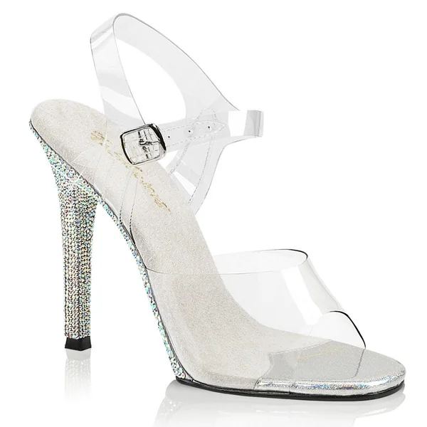 GALA-08DM Sexy Clear Strap Heels