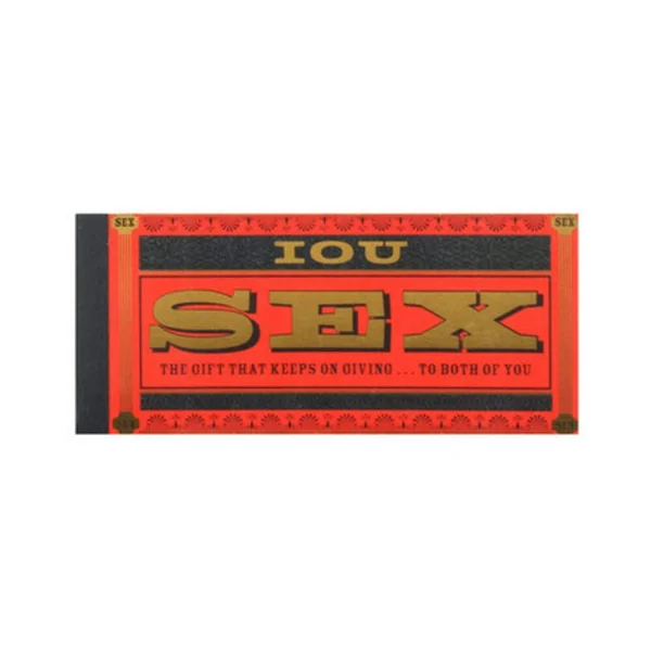 Games & Novelty: Iou Sex Gift Coupons