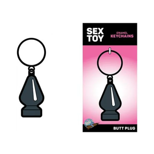 Games & Novelty: Sex Toy Keychain Gray Butt Plug