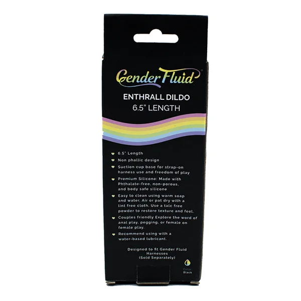 Gender Fluid 6.5" Enthrall Strap On Dildo - Black