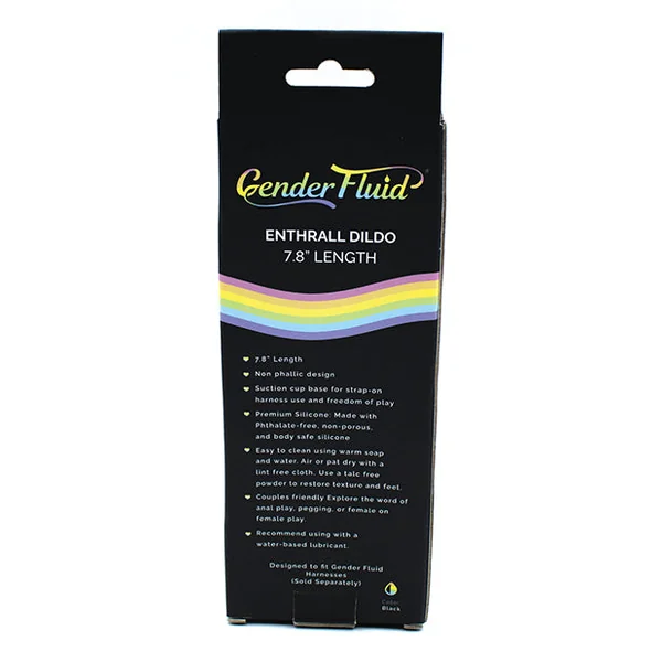 Gender Fluid 7.8" Enthrall Strap On Dildo - Black