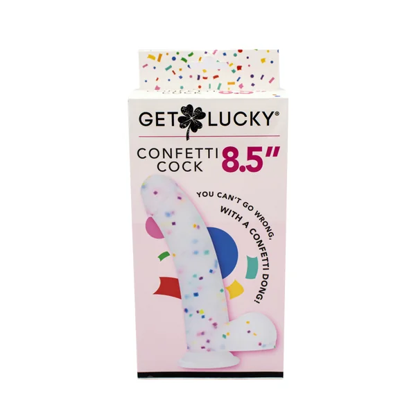 Get Lucky Confetti Bendable Dildo 8.5 Inch Silicone Toy