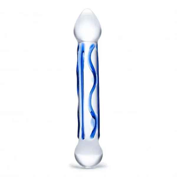 Glas 6.5 Full Tip Textured Glass Dildo