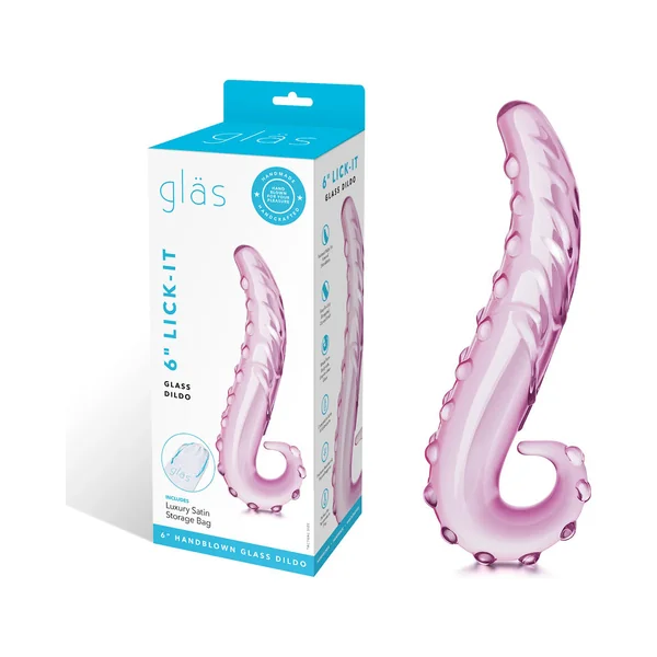 Glas 6 inches Lick-It Glass Dildo Pink