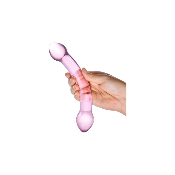 Glas 7.25 in. Double Trouble Purple Glass Dildo